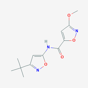 molecular formula C12H15N3O4 B2492978 N-(3-(tert-butyl)isoxazol-5-yl)-3-methoxyisoxazole-5-carboxamide CAS No. 1428358-36-4