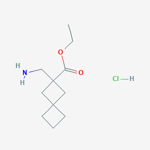 Ethyl 2-(aminomethyl)spiro[3.3]heptane-2-carboxylate;hydrochloride