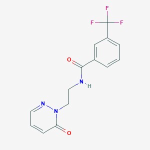 molecular formula C14H12F3N3O2 B2492992 N-(2-(6-oxopyridazin-1(6H)-yl)ethyl)-3-(trifluoromethyl)benzamide CAS No. 1021206-24-5