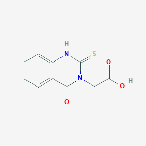 molecular formula C10H8N2O3S B2492996 2-(4-Oxo-2-sulfanyl-3,4-dihydroquinazolin-3-yl)acetic acid CAS No. 17785-54-5