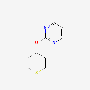molecular formula C9H12N2OS B2493003 2-(Thian-4-yloxy)pyrimidine CAS No. 2197639-39-5
