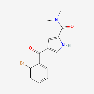 molecular formula C14H13BrN2O2 B2493015 4-(2-溴苯甲酰)-N,N-二甲基-1H-吡咯-2-甲酰胺 CAS No. 477852-53-2
