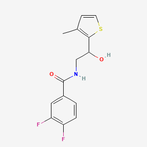 3,4-difluoro-N-(2-hydroxy-2-(3-methylthiophen-2-yl)ethyl)benzamide