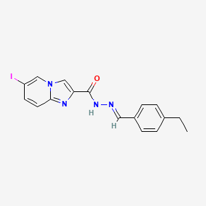 N'-[(1E)-(4-ethylphenyl)methylidene]-6-iodoimidazo[1,2-a]pyridine-2-carbohydrazide