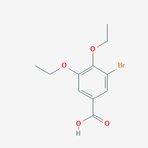 molecular formula C11H13BrO4 B2493063 3-Bromo-4,5-diethoxybenzoic acid CAS No. 712294-46-7