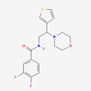 molecular formula C17H18F2N2O2S B2493072 3,4-difluoro-N-(2-morpholino-2-(thiophen-3-yl)ethyl)benzamide CAS No. 946327-98-6