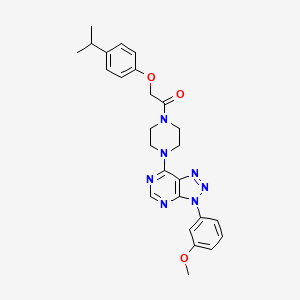 molecular formula C26H29N7O3 B2493074 2-(4-异丙基苯氧基)-1-(4-(3-(3-甲氧基苯基)-3H-[1,2,3]噻唑并[4,5-d]嘧啶-7-基)哌嗪-1-基)乙酮 CAS No. 920415-79-8