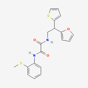N-[2-(furan-2-yl)-2-(thiophen-2-yl)ethyl]-N'-[2-(methylsulfanyl)phenyl]ethanediamide