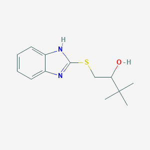 molecular formula C13H18N2OS B249309 1-(1H-benzimidazol-2-ylsulfanyl)-3,3-dimethylbutan-2-ol 