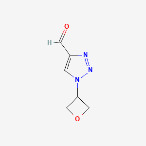 molecular formula C6H7N3O2 B2493097 1-(Oxetan-3-yl)-1H-1,2,3-triazole-4-carbaldehyde CAS No. 1707563-96-9
