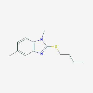 molecular formula C13H18N2S B249310 2-(butylsulfanyl)-1,5-dimethyl-1H-benzimidazole 