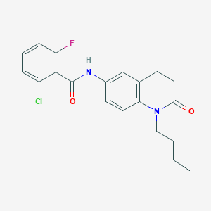 molecular formula C20H20ClFN2O2 B2493101 N-(1-butyl-2-oxo-1,2,3,4-tetrahydroquinolin-6-yl)-2-chloro-6-fluorobenzamide CAS No. 941991-37-3