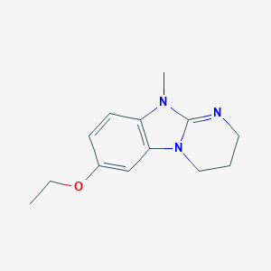 molecular formula C13H17N3O B249311 7-Ethoxy-10-methyl-2,3,4,10-tetrahydropyrimido[1,2-a]benzimidazole 