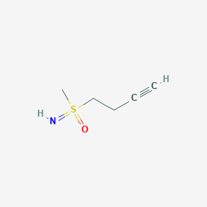molecular formula C5H9NOS B2493116 But-3-ynyl-imino-methyl-oxo-lambda6-sulfane CAS No. 2309466-18-8