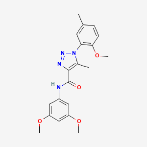 molecular formula C20H22N4O4 B2493126 N-(3,5-dimethoxyphenyl)-1-(2-methoxy-5-methylphenyl)-5-methyl-1H-1,2,3-triazole-4-carboxamide CAS No. 902883-97-0