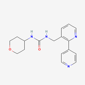1-([2,4'-bipyridin]-3-ylmethyl)-3-(tetrahydro-2H-pyran-4-yl)urea