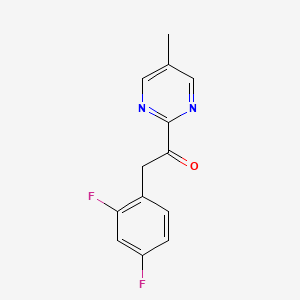 molecular formula C13H10F2N2O B2493146 2-(2,4-Difluorophenyl)-1-(5-methylpyrimidin-2-yl)ethanone CAS No. 1554058-23-9