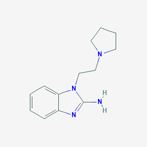 molecular formula C13H18N4 B249315 1-[2-(1-pyrrolidinyl)ethyl]-1H-benzimidazol-2-amine 