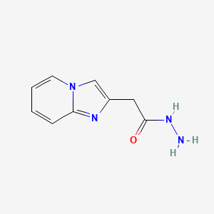 molecular formula C9H10N4O B2493150 2-{Imidazo[1,2-a]pyridin-2-yl}acetohydrazide CAS No. 21755-37-3
