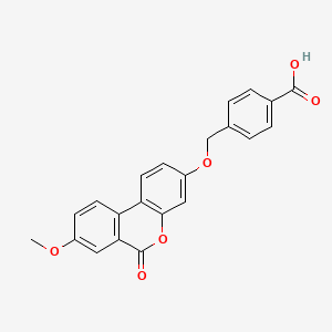 molecular formula C22H16O6 B2493161 4-{[(8-methoxy-6-oxo-6H-benzo[c]chromen-3-yl)oxy]methyl}benzoic acid CAS No. 430451-92-6