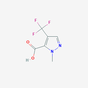 molecular formula C6H5F3N2O2 B2493166 1-Methyl-4-(trifluoromethyl)-1H-pyrazole-5-carboxylic acid CAS No. 1198436-63-3