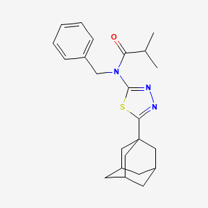 N-[5-(1-adamantyl)-1,3,4-thiadiazol-2-yl]-N-benzyl-2-methylpropanamide