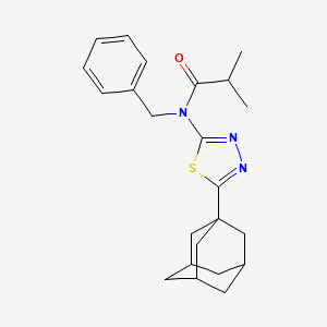 molecular formula C23H29N3OS B2493174 N-[5-(1-adamantyl)-1,3,4-thiadiazol-2-yl]-N-benzyl-2-methylpropanamide CAS No. 392320-18-2