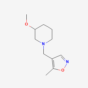 molecular formula C11H18N2O2 B2493178 4-((3-Methoxypiperidin-1-yl)methyl)-5-methylisoxazole CAS No. 2320195-96-6