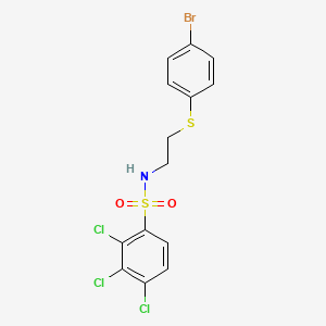 N-{2-[(4-bromophenyl)sulfanyl]ethyl}-2,3,4-trichlorobenzenesulfonamide