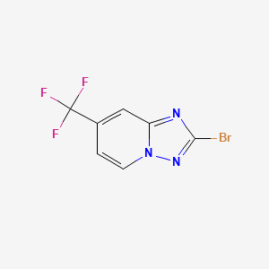 molecular formula C7H3BrF3N3 B2493189 2-溴-7-(三氟甲基)-[1,2,4]三唑并[1,5-a]吡啶 CAS No. 1397287-53-4