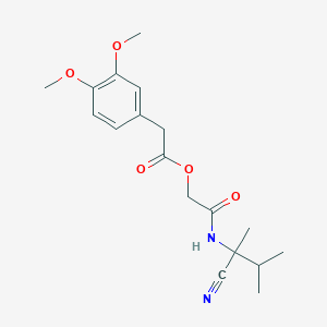 molecular formula C18H24N2O5 B2493194 [(1-Cyano-1,2-dimethylpropyl)carbamoyl]methyl 2-(3,4-dimethoxyphenyl)acetate CAS No. 926149-97-5