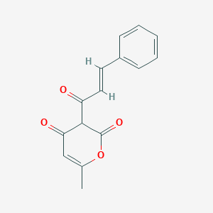 molecular formula C15H12O4 B249320 3-cinnamoyl-6-methyl-2H-pyran-2,4(3H)-dione 
