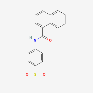 molecular formula C18H15NO3S B2493203 N-(4-(methylsulfonyl)phenyl)-1-naphthamide CAS No. 920389-86-2