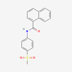 molecular formula C18H15NO3S B2493203 N-(4-(甲磺酰基)苯基)-1-萘酰胺 CAS No. 920389-86-2