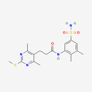 3-(4,6-dimethyl-2-methylsulfanylpyrimidin-5-yl)-N-(2,3-dimethyl-5-sulfamoylphenyl)propanamide