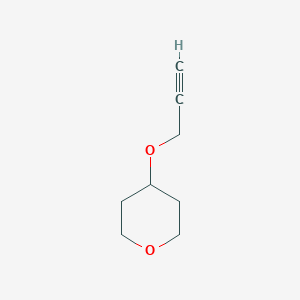 molecular formula C8H12O2 B2493210 4-(丙-2-炔氧基)四氢-2H-吡喃 CAS No. 339363-23-4
