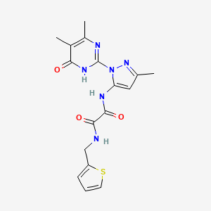 N1-(1-(4,5-dimethyl-6-oxo-1,6-dihydropyrimidin-2-yl)-3-methyl-1H-pyrazol-5-yl)-N2-(thiophen-2-ylmethyl)oxalamide