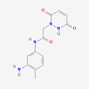 molecular formula C13H14N4O3 B2493222 N-(3-氨基-4-甲基苯基)-2-(3,6-二氧代-1,2,3,6-四氢吡啶-1-基)乙酰胺 CAS No. 1096863-97-6