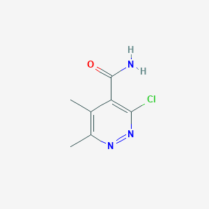 molecular formula C7H8ClN3O B2493227 3-Chloro-5,6-dimethylpyridazine-4-carboxamide CAS No. 1019117-07-7