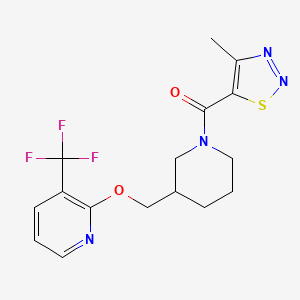 2-{[1-(4-Methyl-1,2,3-thiadiazole-5-carbonyl)piperidin-3-yl]methoxy}-3-(trifluoromethyl)pyridine