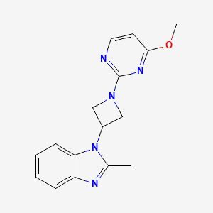 molecular formula C16H17N5O B2493242 1-[1-(4-Methoxypyrimidin-2-yl)azetidin-3-yl]-2-methylbenzimidazole CAS No. 2380081-73-0