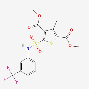 molecular formula C16H14F3NO6S2 B2493249 C16H14F3NO6S2 CAS No. 612043-88-6