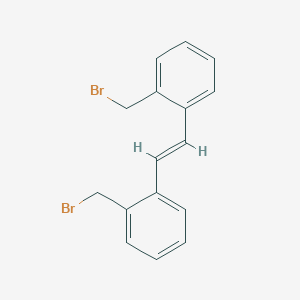 molecular formula C16H14Br2 B249325 1-(Bromomethyl)-2-{2-[2-(bromomethyl)phenyl]vinyl}benzene 
