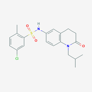 molecular formula C20H23ClN2O3S B2493252 5-chloro-N-(1-isobutyl-2-oxo-1,2,3,4-tetrahydroquinolin-6-yl)-2-methylbenzenesulfonamide CAS No. 941955-67-5