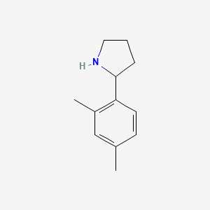 molecular formula C12H17N B2493258 2-(2,4-Dimethylphenyl)pyrrolidine CAS No. 298690-87-6