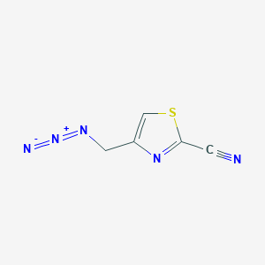 molecular formula C5H3N5S B2493263 4-(叠氮甲基)-1,3-噻唑-2-羧腈 CAS No. 2567498-69-3
