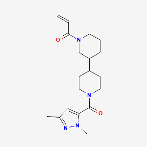 1-[1'-(1,3-dimethyl-1H-pyrazole-5-carbonyl)-[3,4'-bipiperidin]-1-yl]prop-2-en-1-one