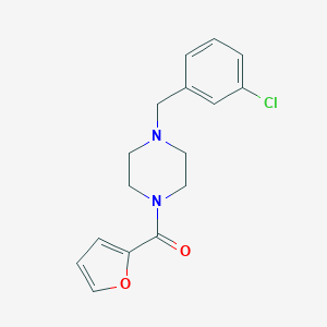 molecular formula C16H17ClN2O2 B249327 1-(3-Chlorobenzyl)-4-(2-furoyl)piperazine 
