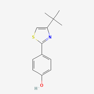 molecular formula C13H15NOS B2493273 4-(4-Tert-butyl-1,3-thiazol-2-yl)phenol CAS No. 847781-95-7