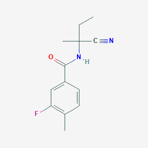 molecular formula C13H15FN2O B2493277 N-(1-cyano-1-methylpropyl)-3-fluoro-4-methylbenzamide CAS No. 1285683-70-6